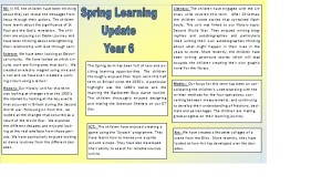Spring Learning Update!